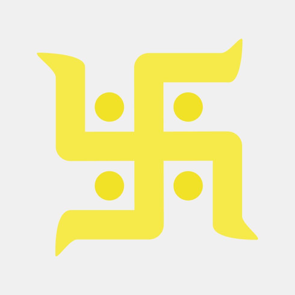 Icon swastika. Buddhism and vesak elements. Icon in flat style. vector