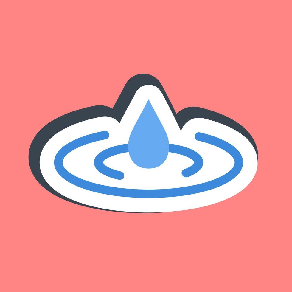Sticker holy water. Buddhism and vesak elements. vector