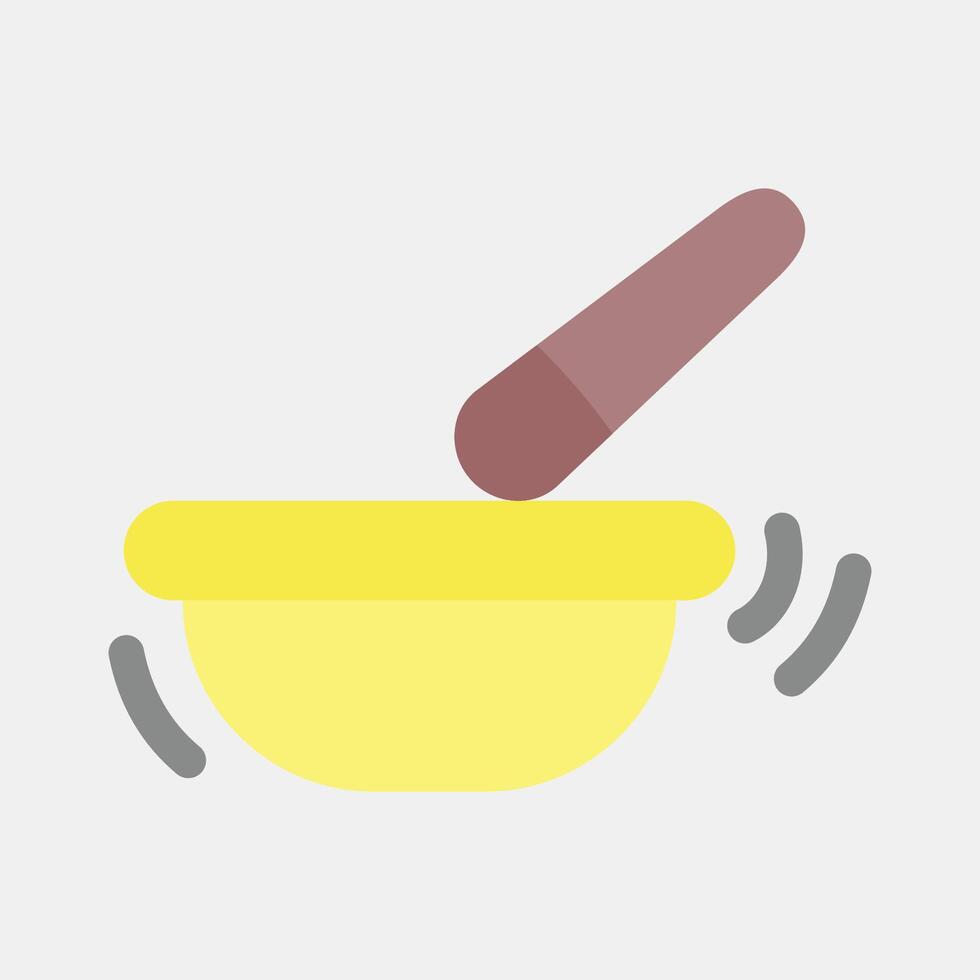 Icon singing bowl. Buddhism and vesak elements. Icon in flat style. vector