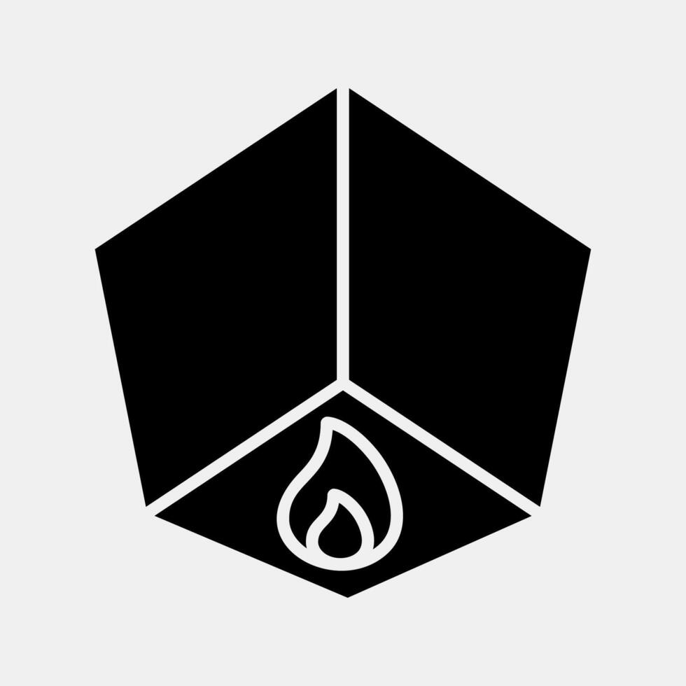 Icon sky lantern. Buddhism and vesak elements. Icon in glyph style. vector