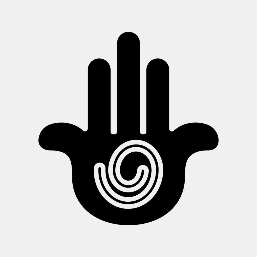 Icon hamsa. Buddhism and vesak elements. Icon in glyph style. vector