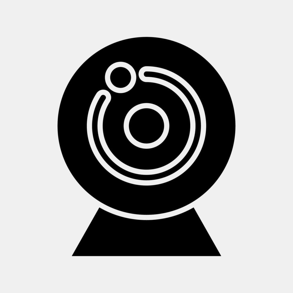 Icon camera. Computer components elements. Icon in glyph style. vector
