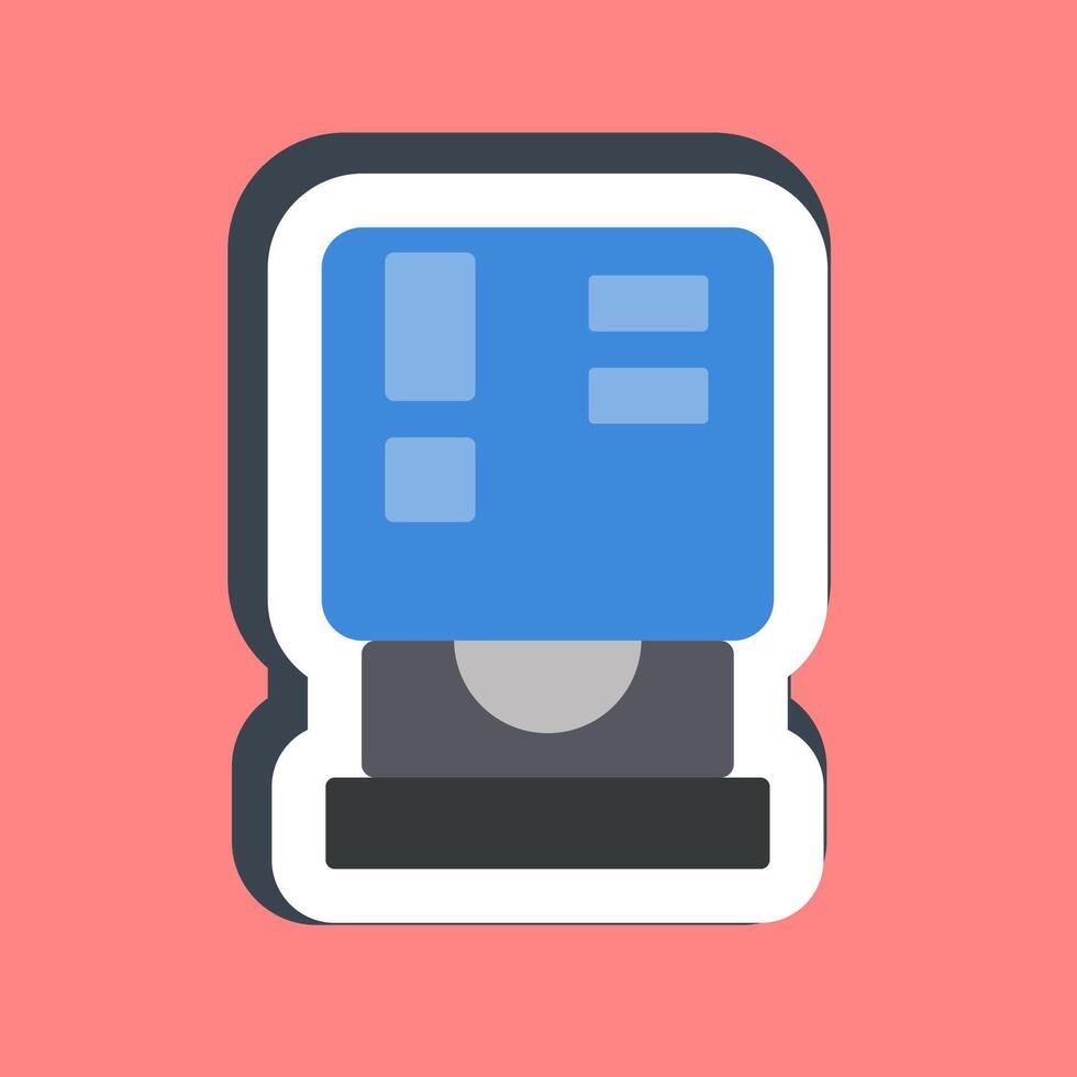 Sticker cd room. Computer components elements. vector