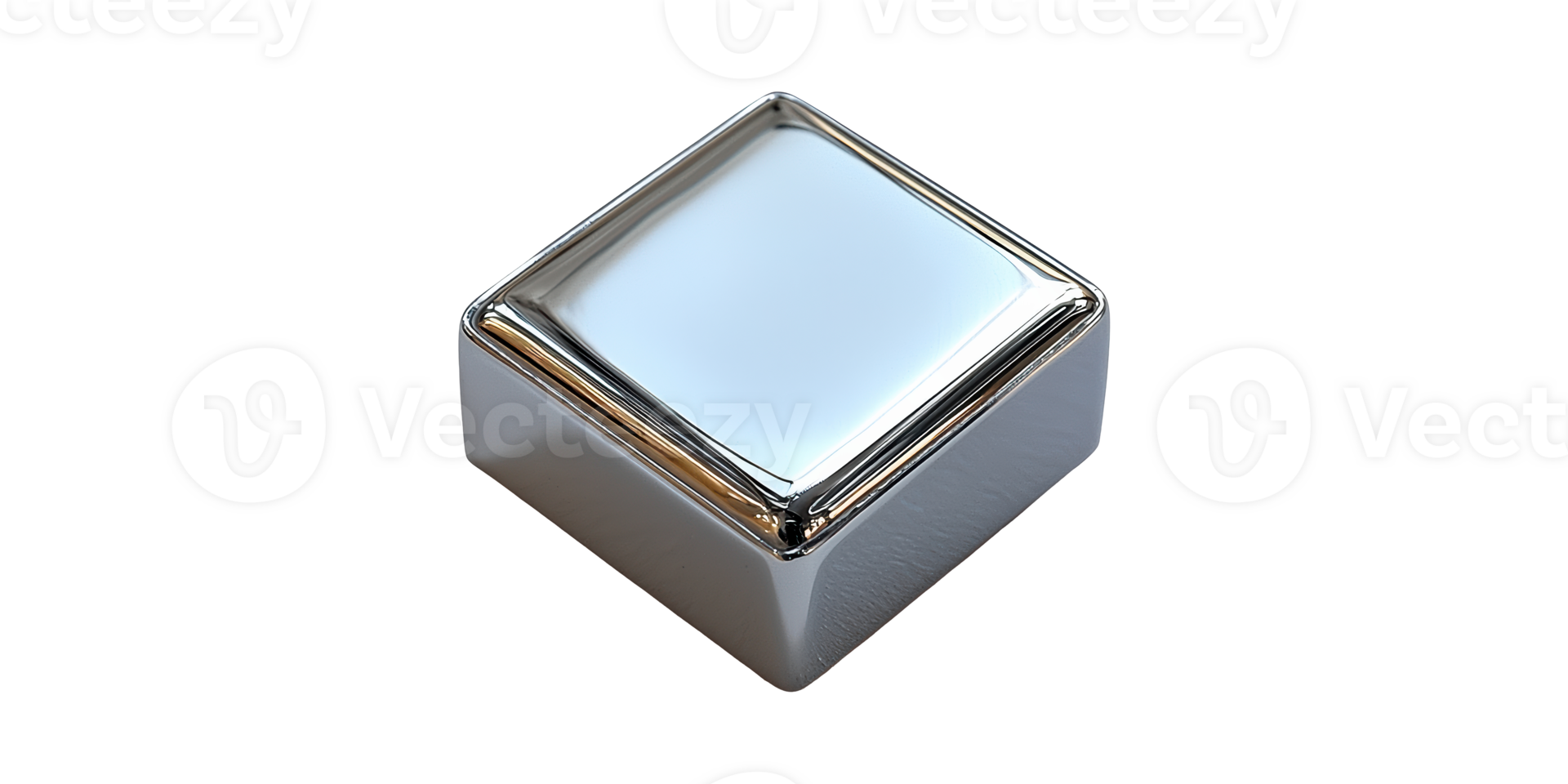 Chrome Square Keycap For Mechanical Keyboard. Sleek Design For Enhanced Typing Experience Isolated On Transparent Background png