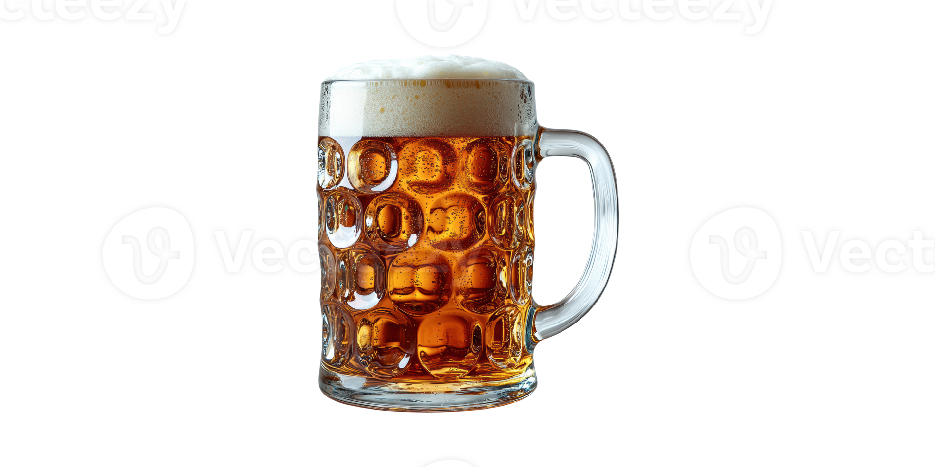 Large Glass Beer Mug With Foam Top. Refreshing Beverage For Social Gatherings And Celebrations Isolated On Transparent Background png