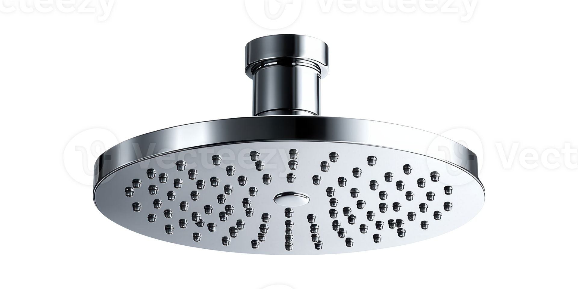 Modern Chrome Shower Head. Bathroom Fixture For Luxury Home Design Isolated On Transparent Background png