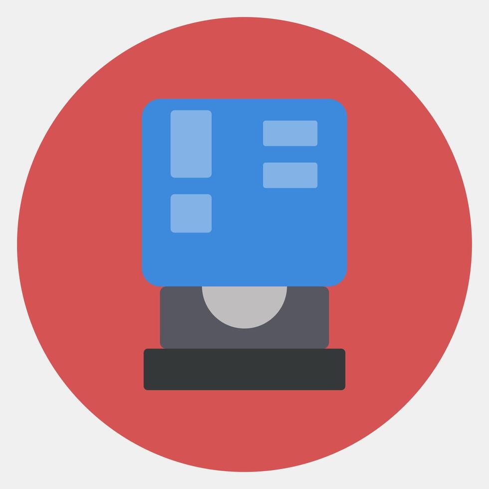 Icon cd room. Computer components elements. Icon in color mate style. vector