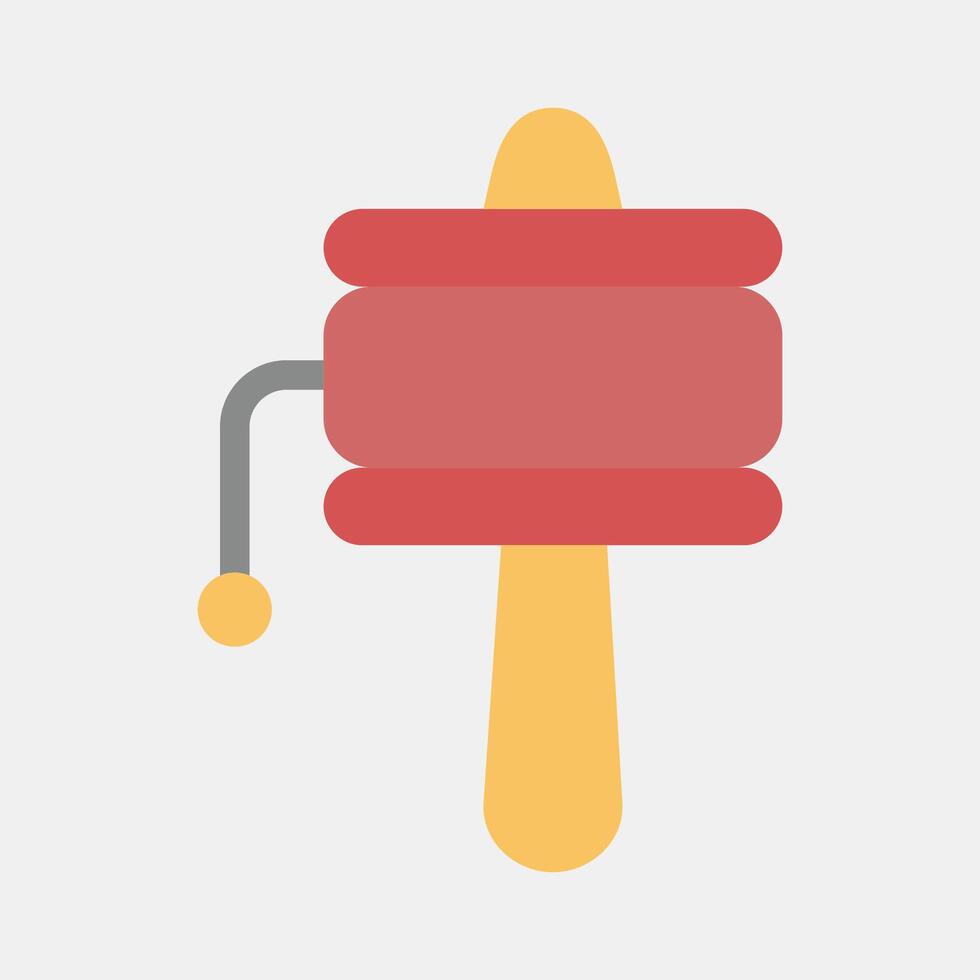 Icon buddhist rattle. Buddhism and vesak elements. Icon in flat style. vector
