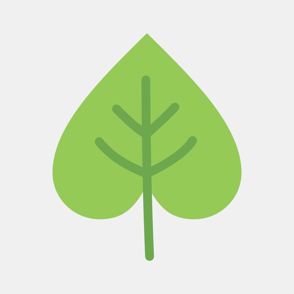Icon leaf. Buddhism and vesak elements. Icon in flat style. vector