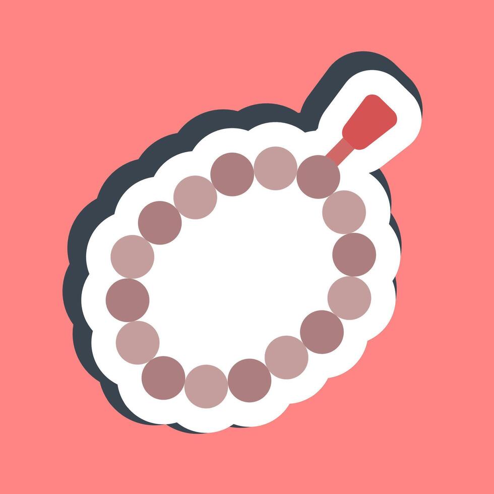 Sticker beads. Buddhism and vesak elements. vector