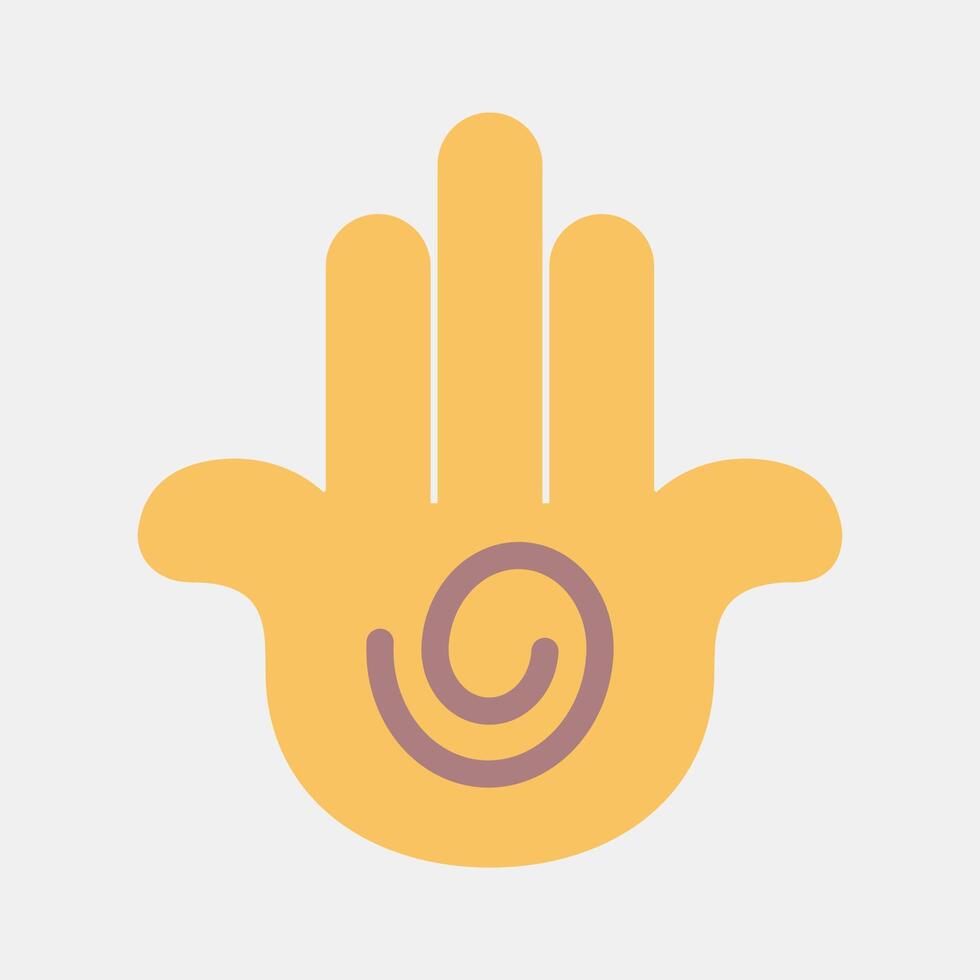 Icon hamsa. Buddhism and vesak elements. Icon in flat style. vector