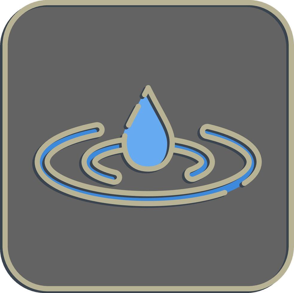 Icon holy water. Buddhism and vesak elements. Icon in embossed style. vector