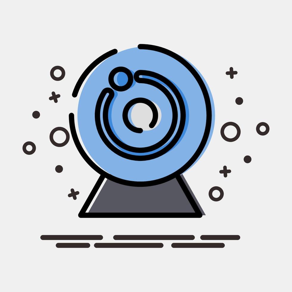 Icon camera. Computer components elements. Icon in MBE style. vector
