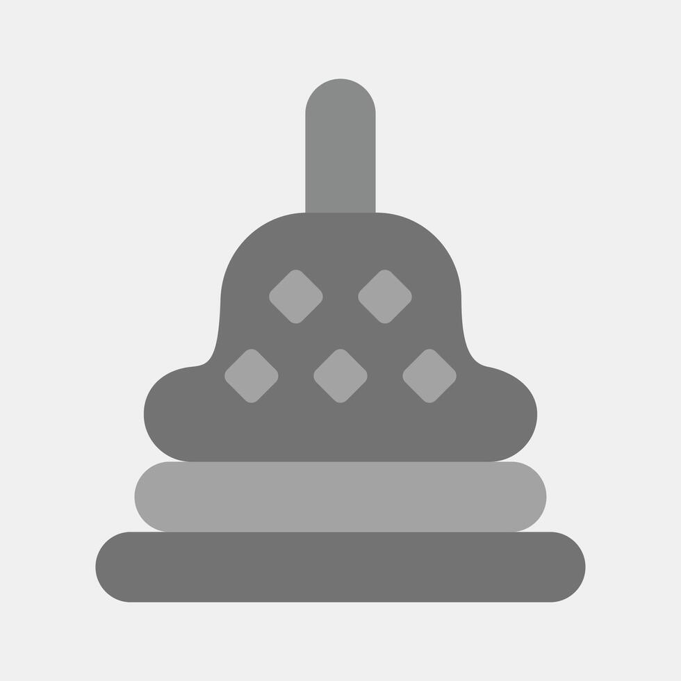 Icon stupa temple. Buddhism and vesak elements. Icon in flat style. vector