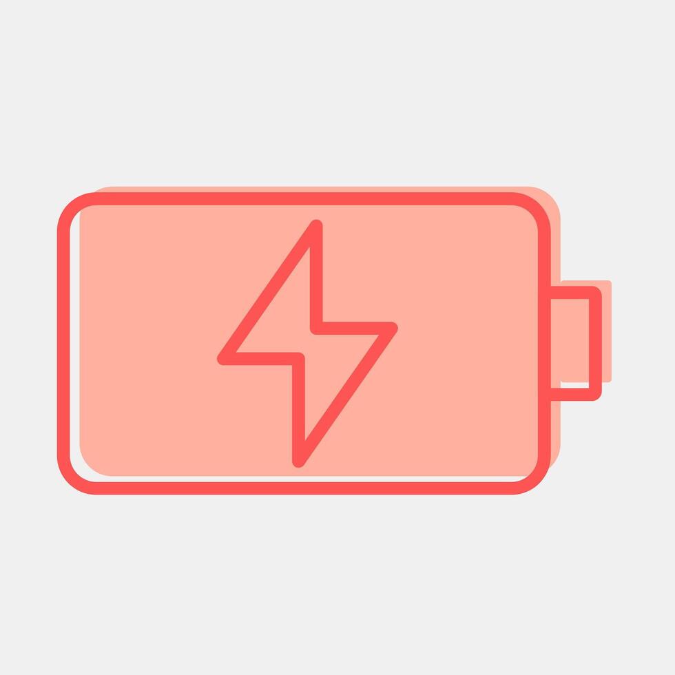 Icon battery. Computer components elements. Icon in two tone style. vector