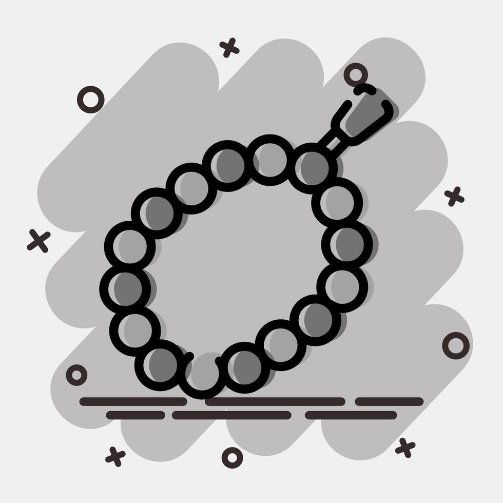 Icon beads. Buddhism and vesak elements. Icon in comic style. vector