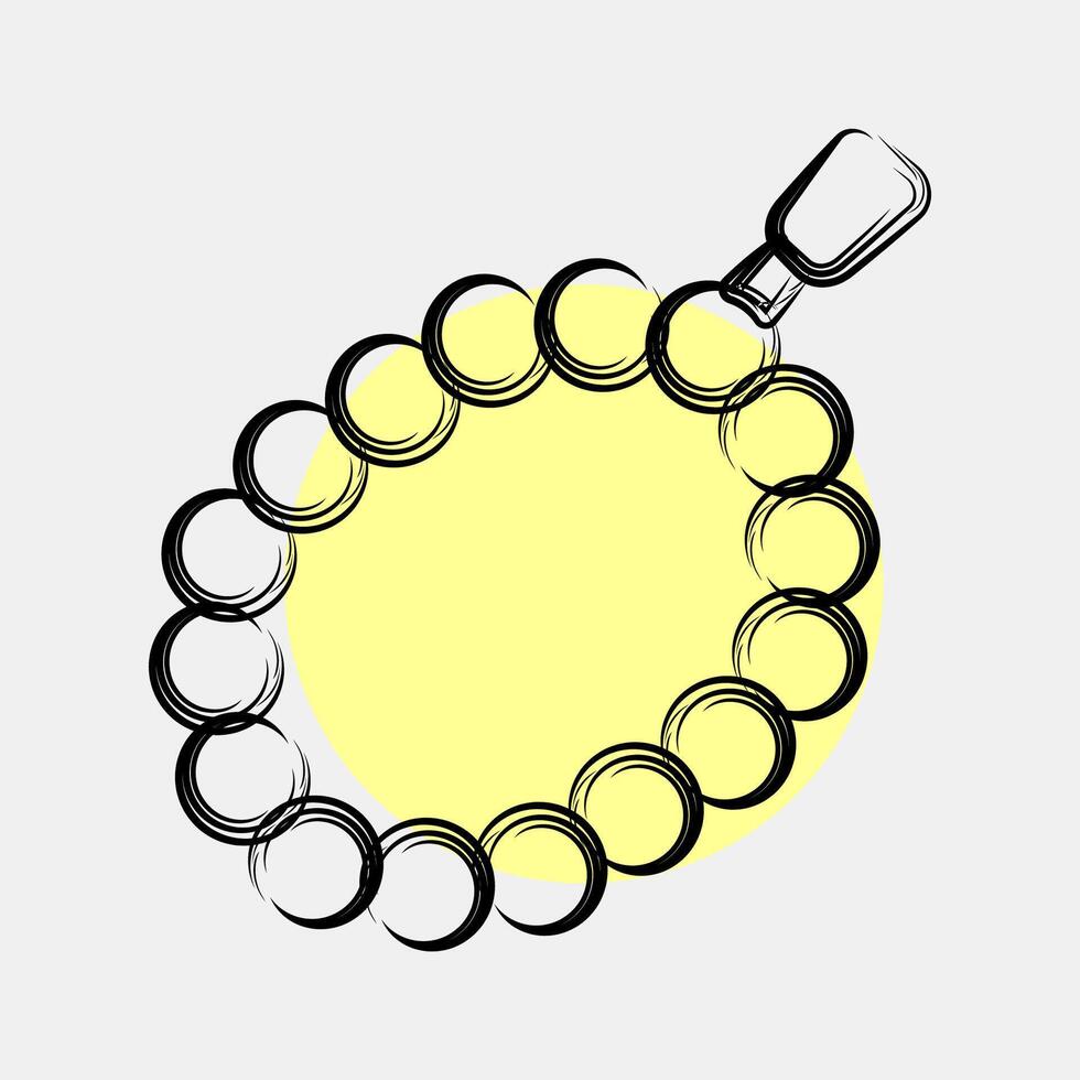 Icon beads. Buddhism and vesak elements. Icon in color spot style. vector