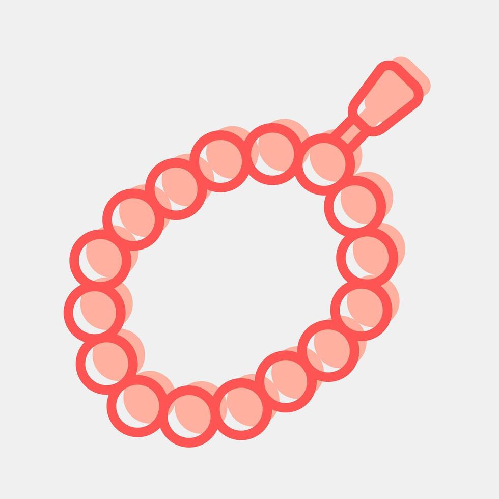 Icon beads. Buddhism and vesak elements. Icon in two tone style. vector