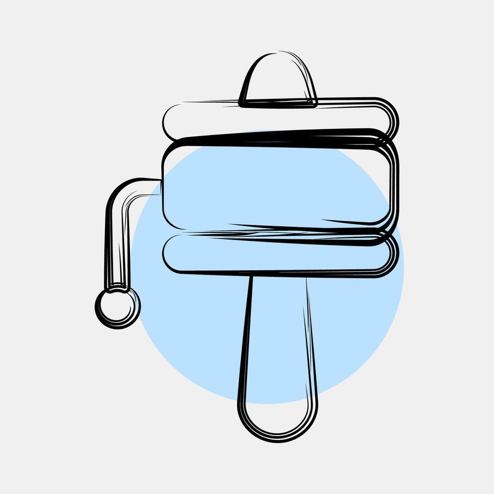 Icon buddhist rattle. Buddhism and vesak elements. Icon in color spot style. vector