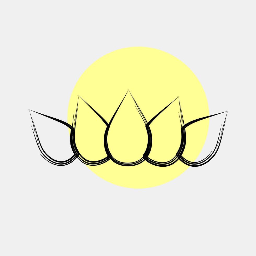 Icon lotus. Buddhism and vesak elements. Icon in color spot style. vector