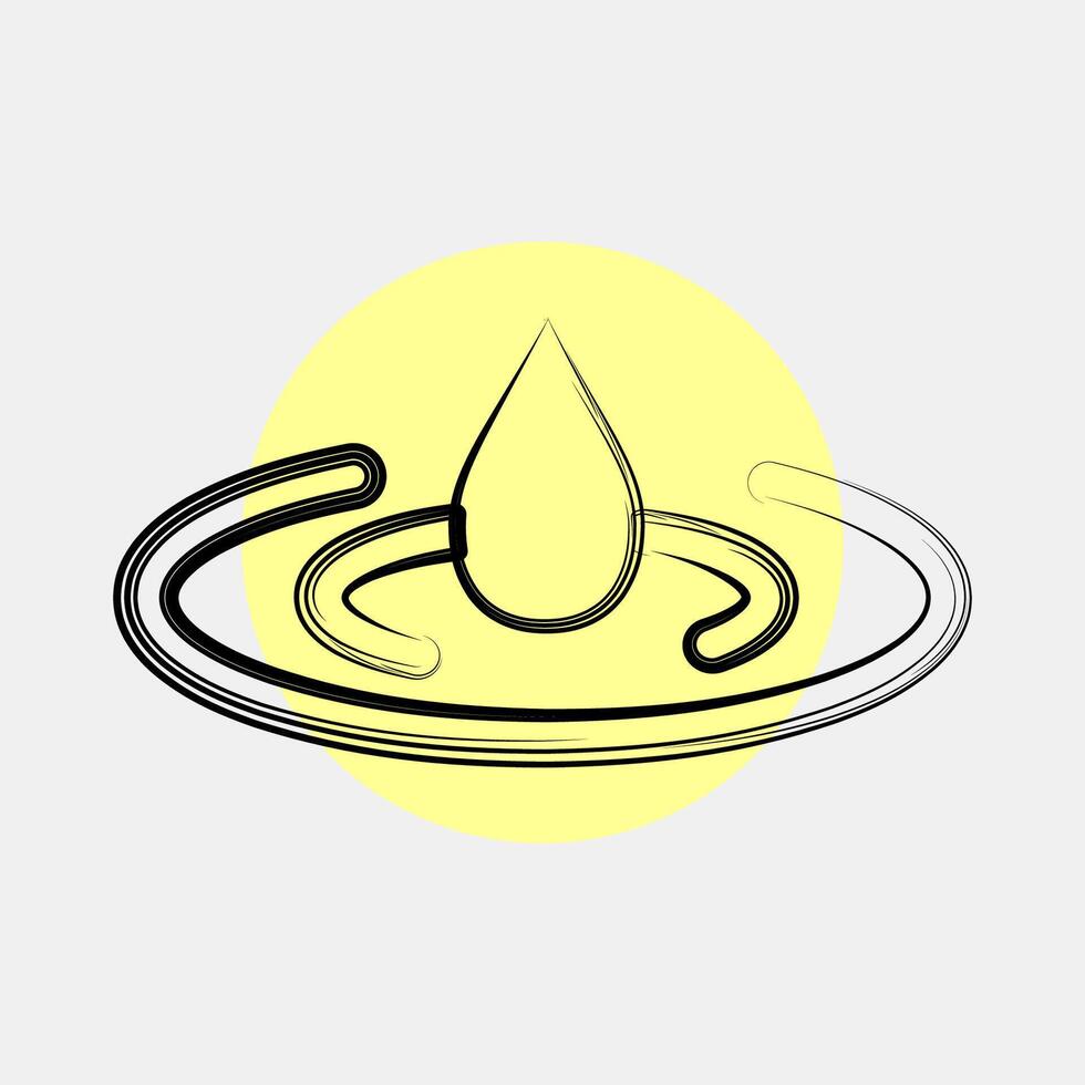 Icon holy water. Buddhism and vesak elements. Icon in color spot style. vector