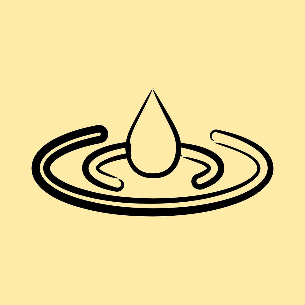 Icon holy water. Buddhism and vesak elements. Icon in hand drawn style. vector