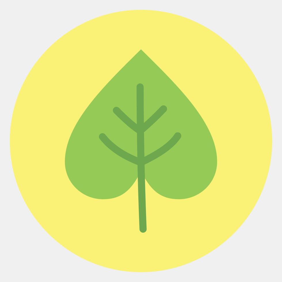 Icon leaf. Buddhism and vesak elements. Icon in color mate style. vector