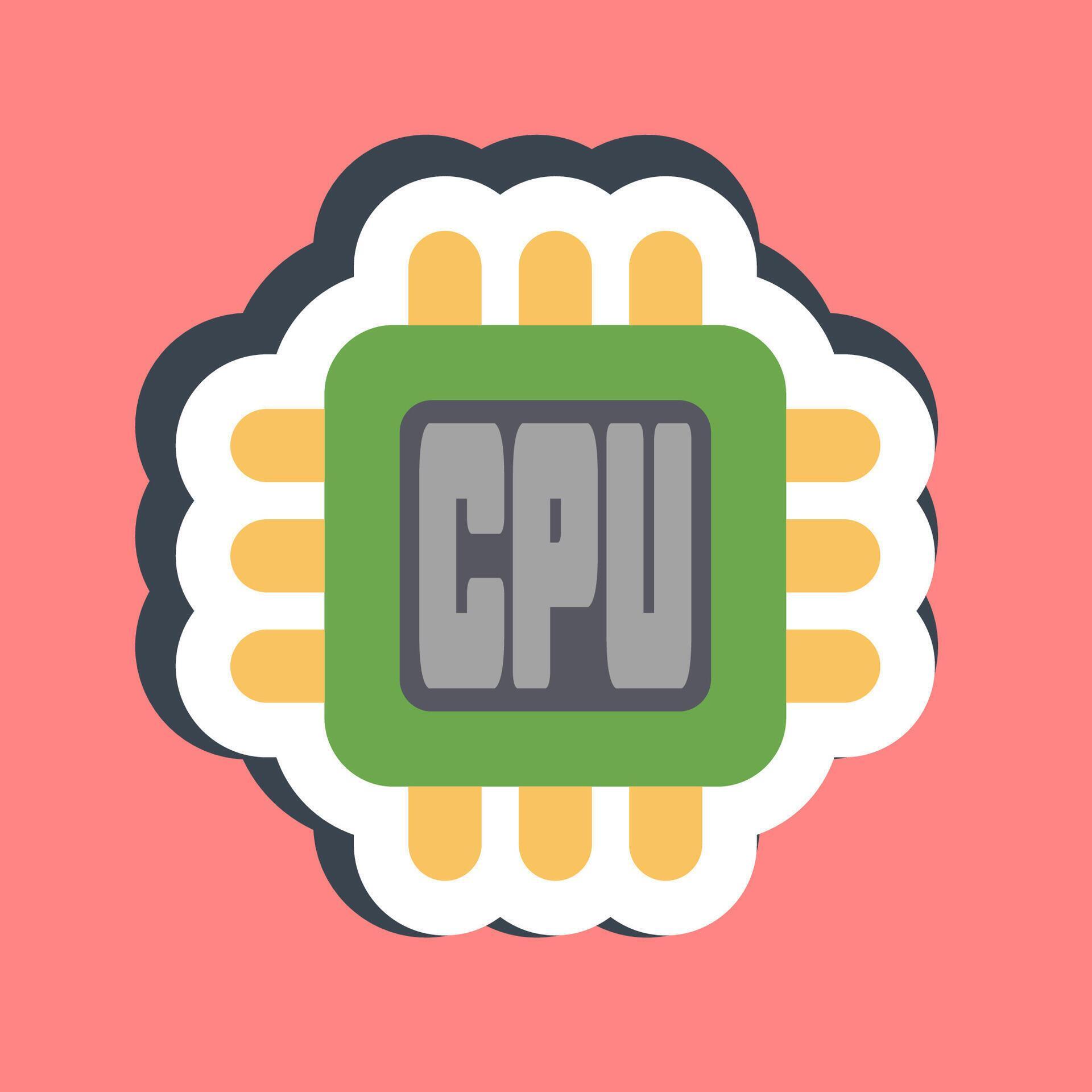 Sticker processor. Computer components elements. 65608866 Vector Art at ...