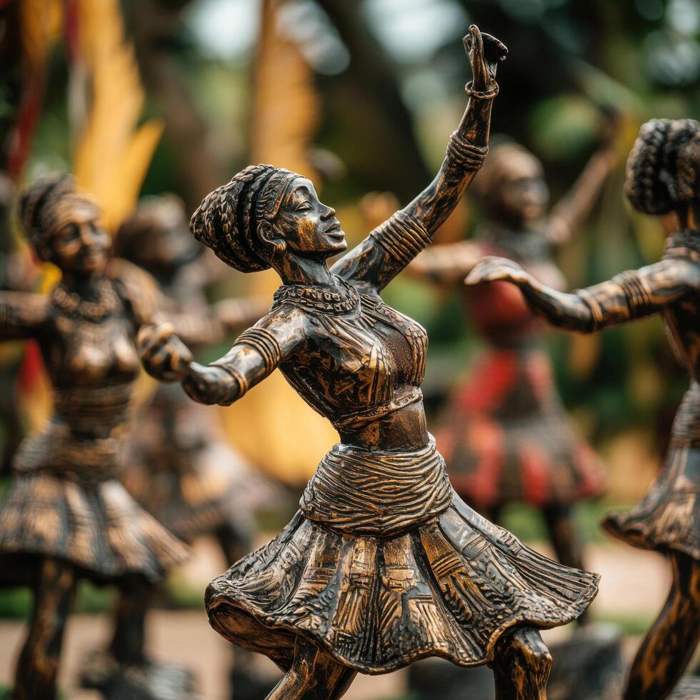 Sculptural Array of Ceremonial Dancers photo