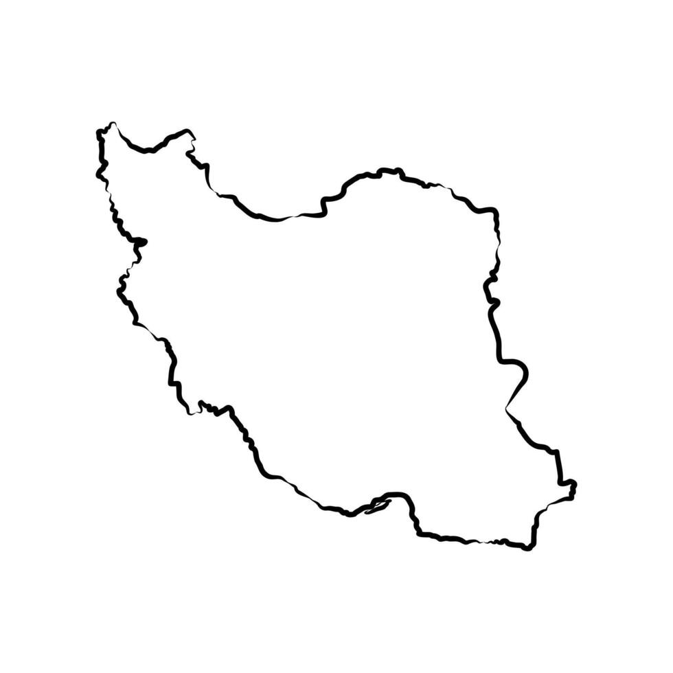 map of the Islamic Republic of Iran drawing vector