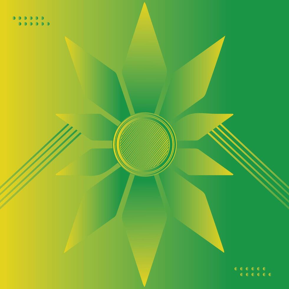 Yellow and Green Gradient Background with flower modern abstract background vector