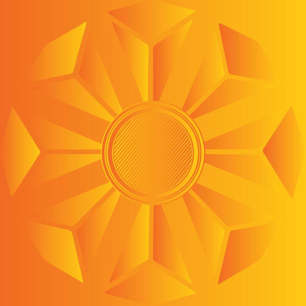 Editable yellow circle shape background with modern style vector