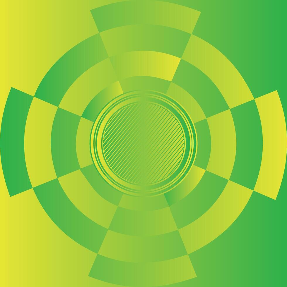 Abstract design with geometric circle shapes Trendy Green Gradient vector