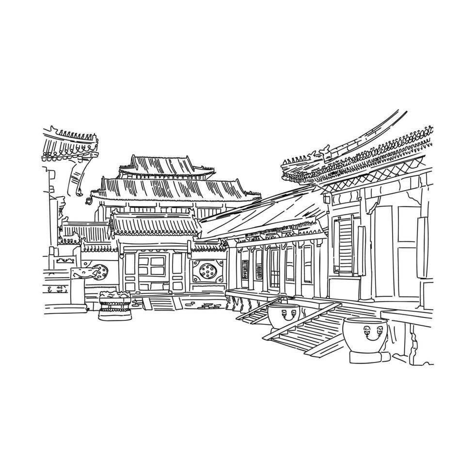 The Great Forbidden City in China vector
