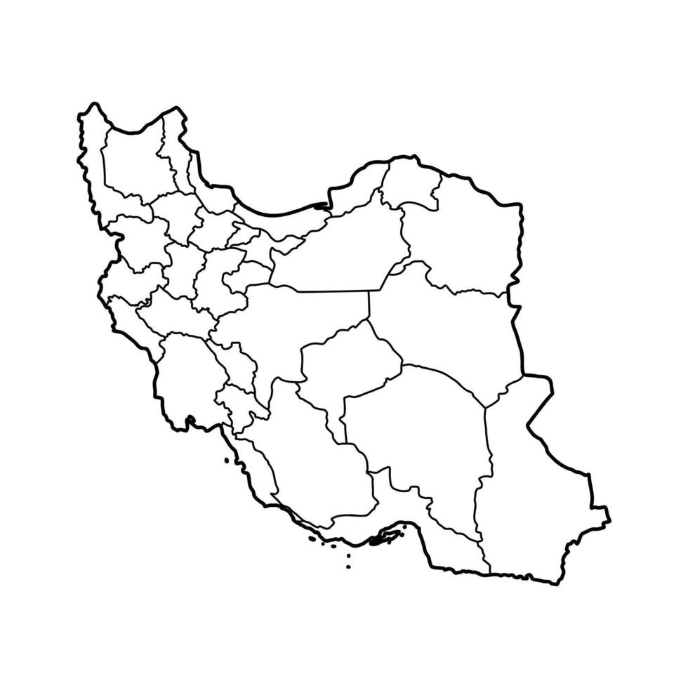 map of the Islamic State of Iran vector