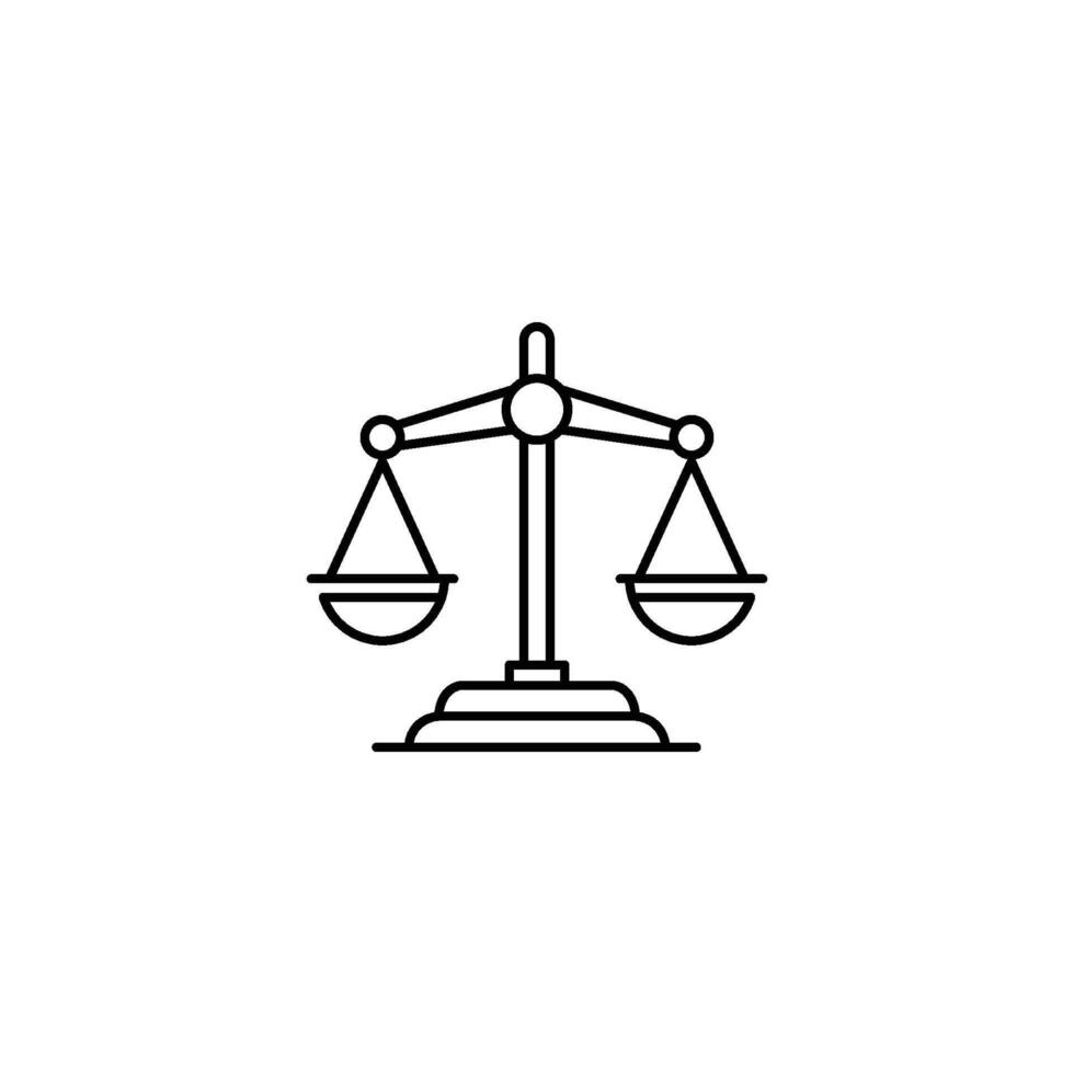 Scale law icon line design template isolated vector