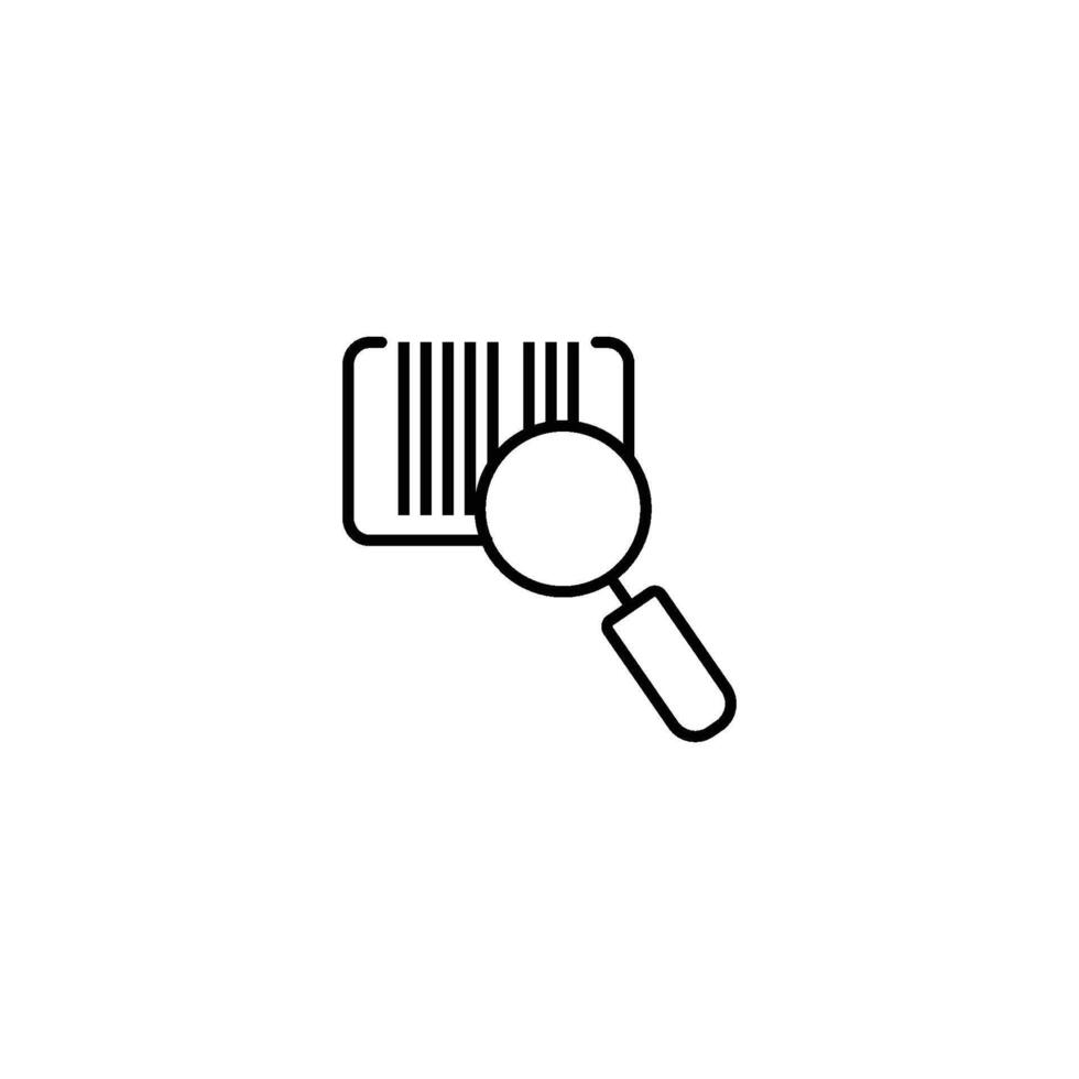 Barcode icon line design template isolated vector