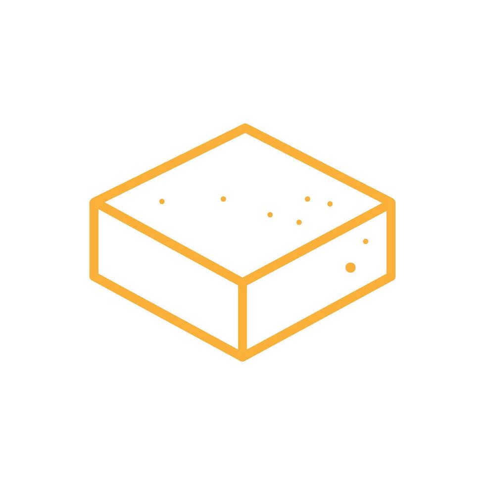 Tofu icon line simple flat vector
