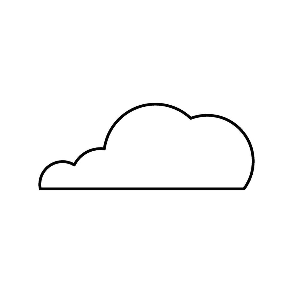 Cloud icon line template isolated vector