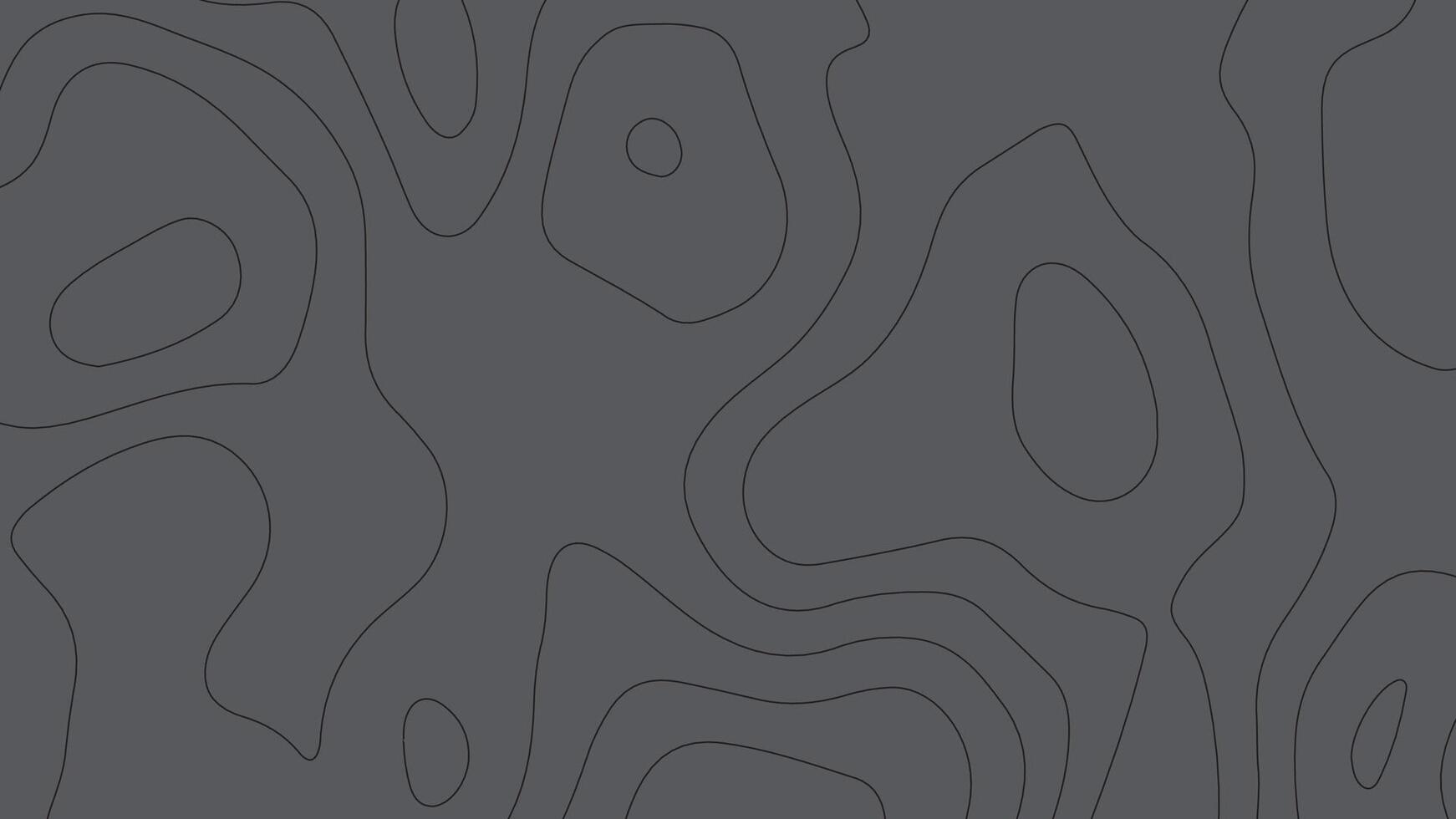 Dark Gray Abstract Topographic Map Background. Minimal Terrain Line Art vector