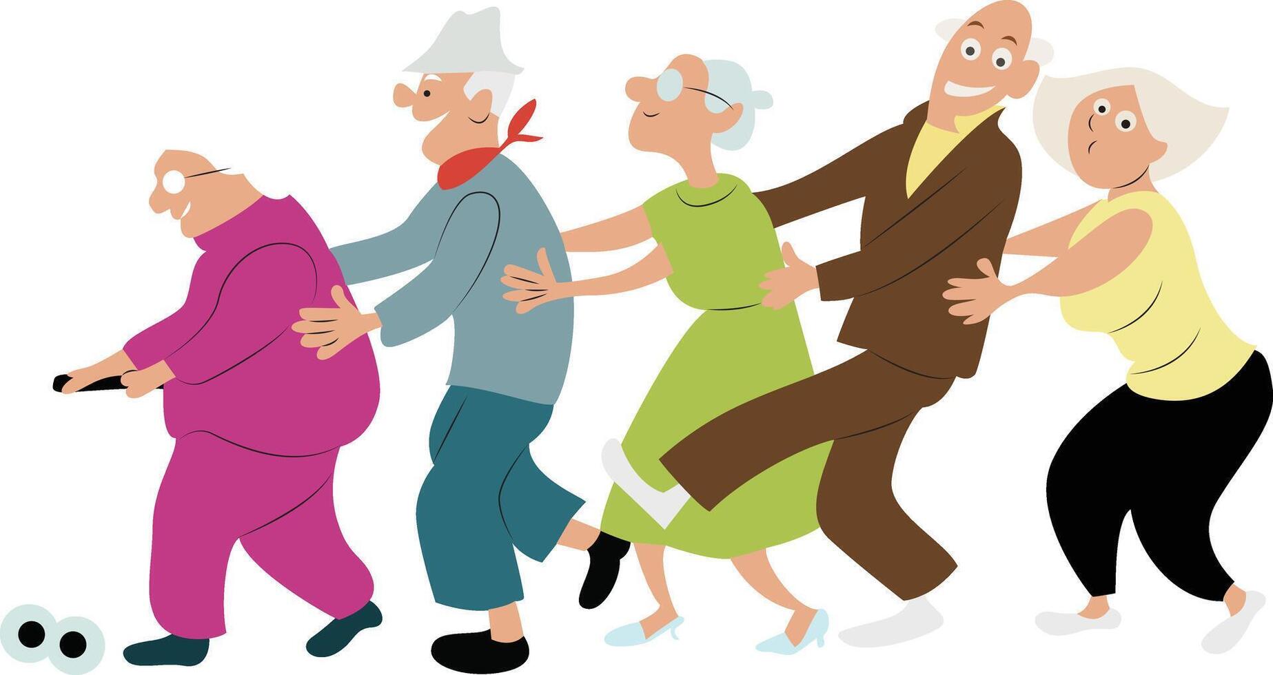 Seniors Walking Group Assisted Support vector