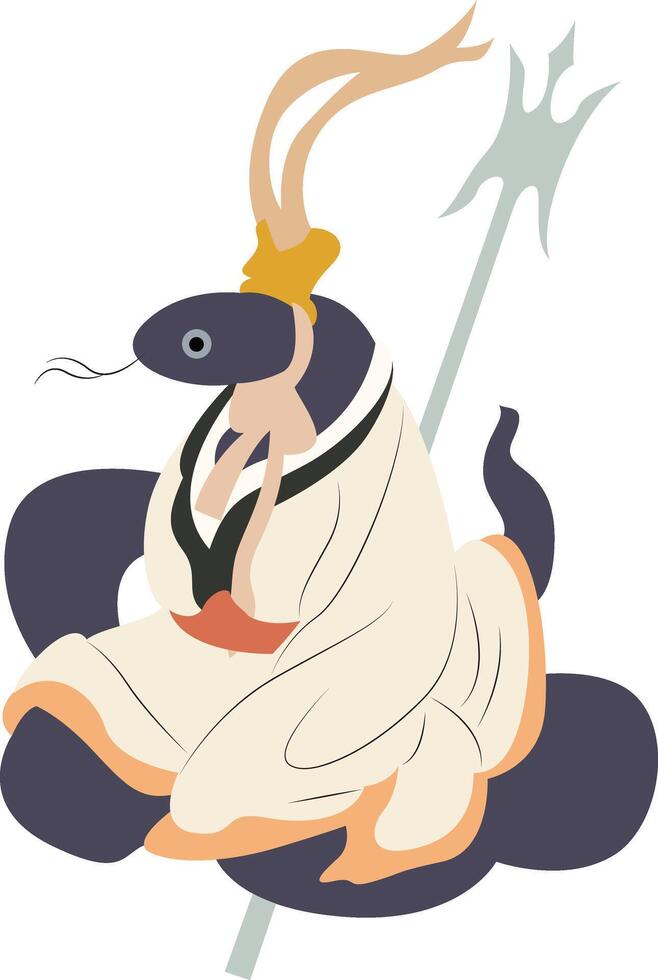 Mythical Snake Deity Cloud Art vector