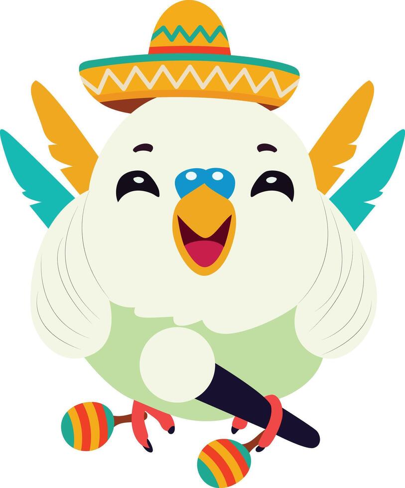 cinco de may fiesta parrot vector