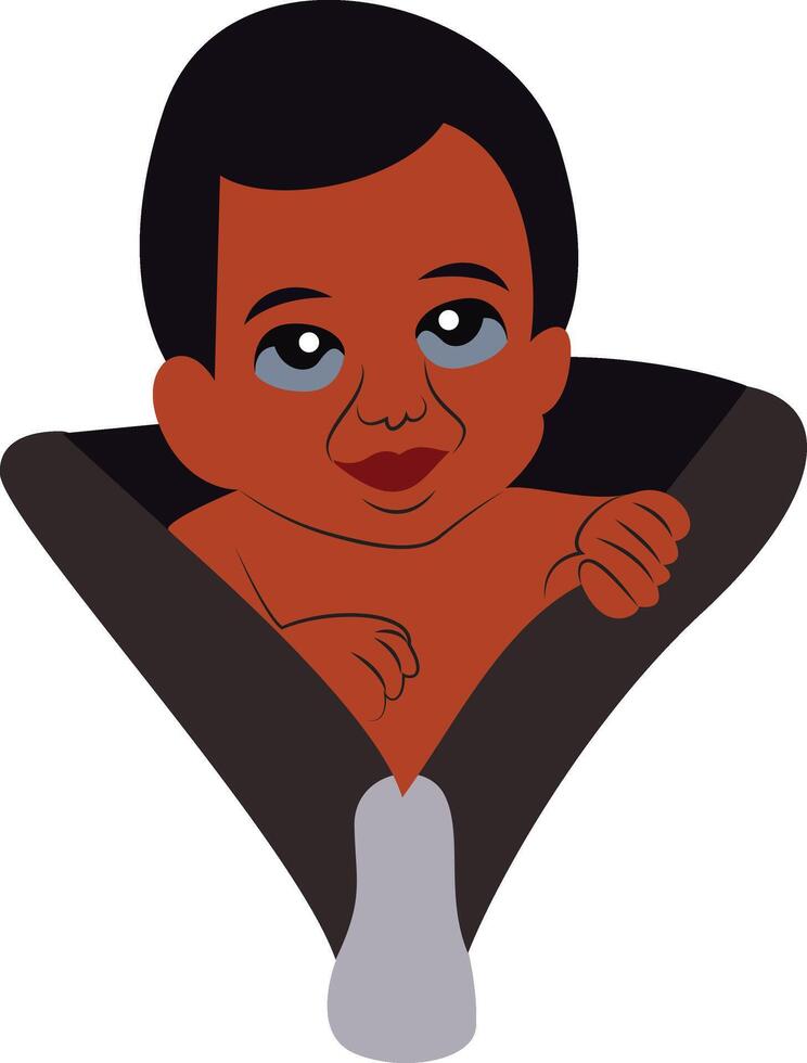 Baby Emerging Suit Business Cartoon vector