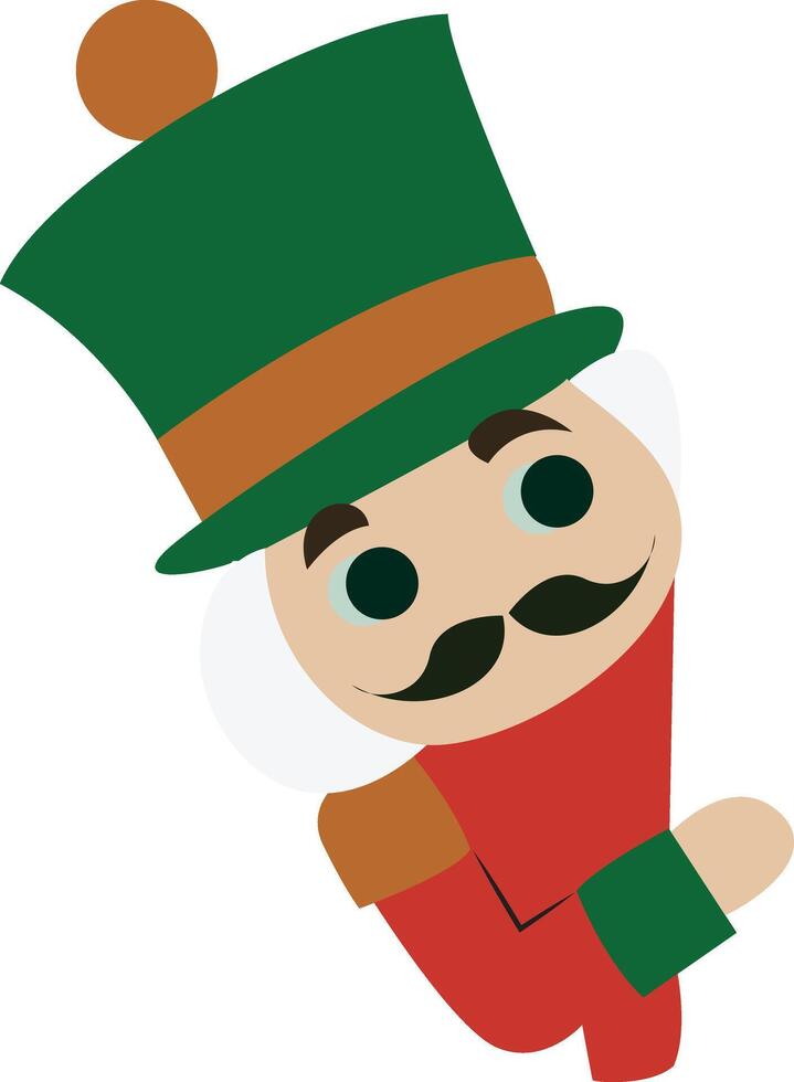 Cute Cartoon Nutcracker Holiday Icon vector