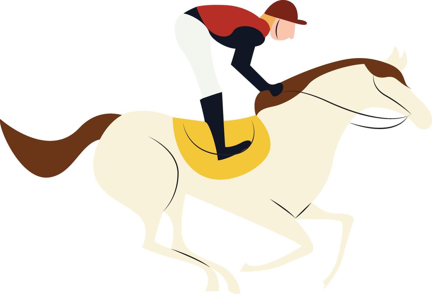 Jockey Riding Horse Race Art vector