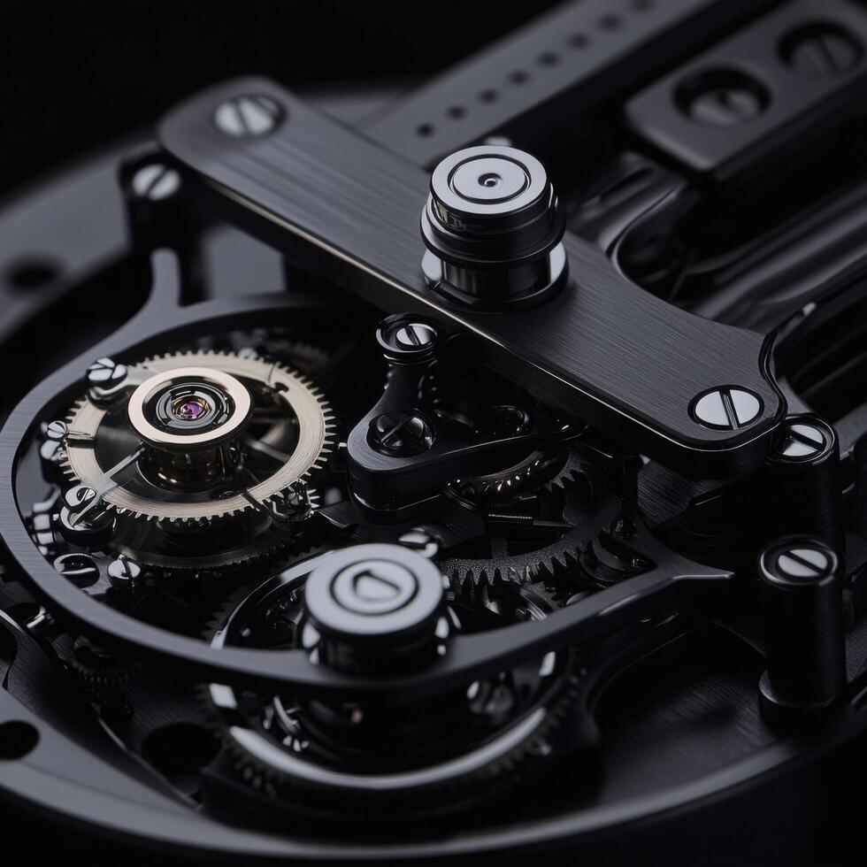 Intimate View of Watch Components photo