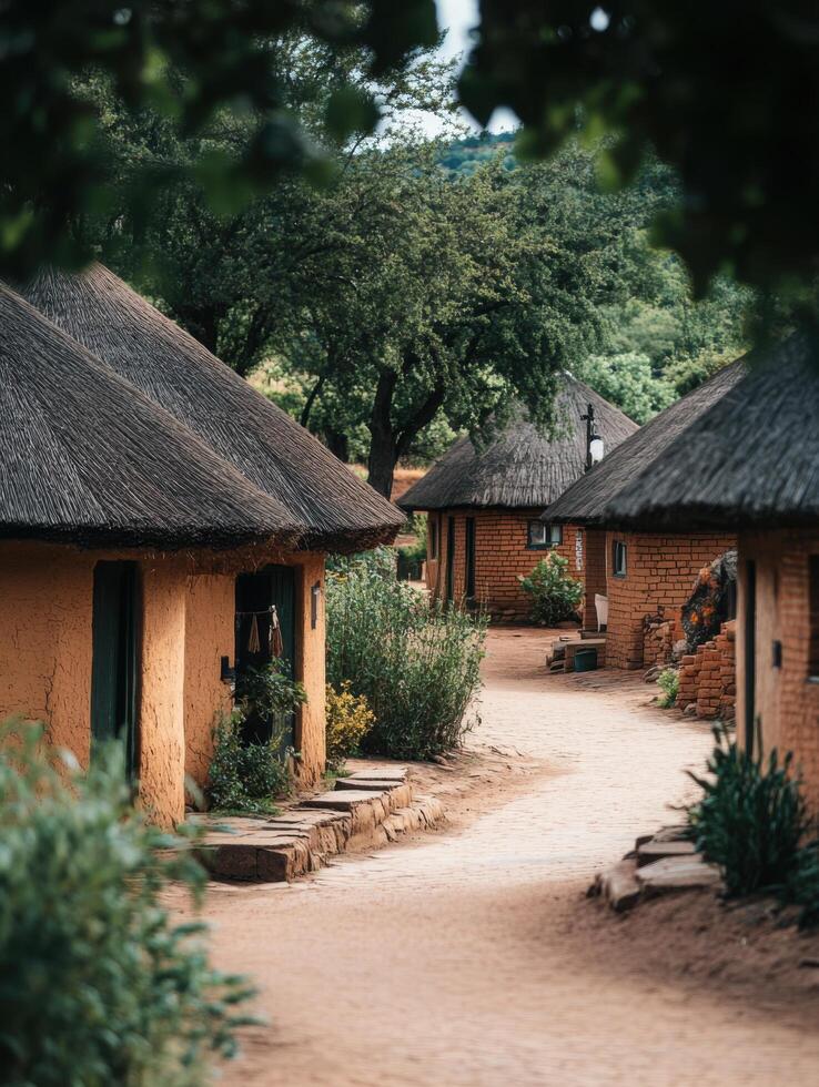 Peaceful Mud Construct Settlement photo