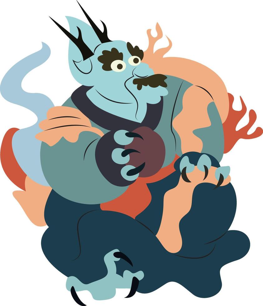 Stylized Dgragon Character Art vector