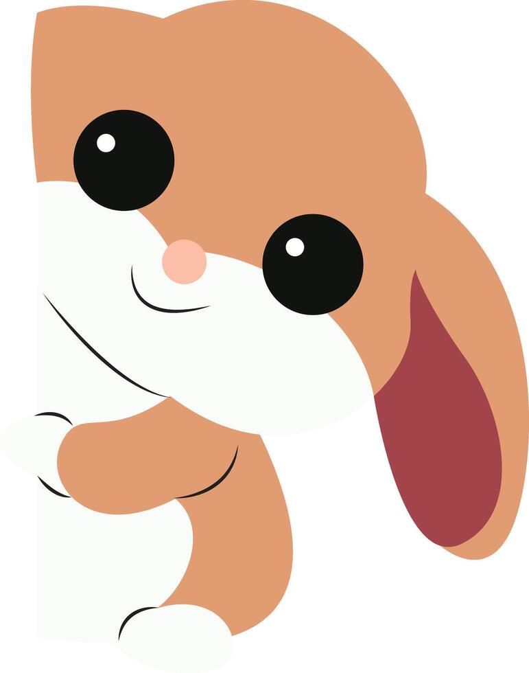 Cute Bunny Peeking vector